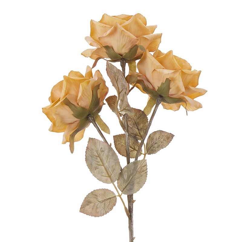 Clayre & Eef Deko-Blütenzweig Rose 64 cm Beige – Zierast (5PL0378BE)