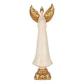 Polyresin-Dekorationsfigur Schutzengel auf Barocksockel Beige-Gold 27x18x78 cm von Clayre & Eef (5PR0222)