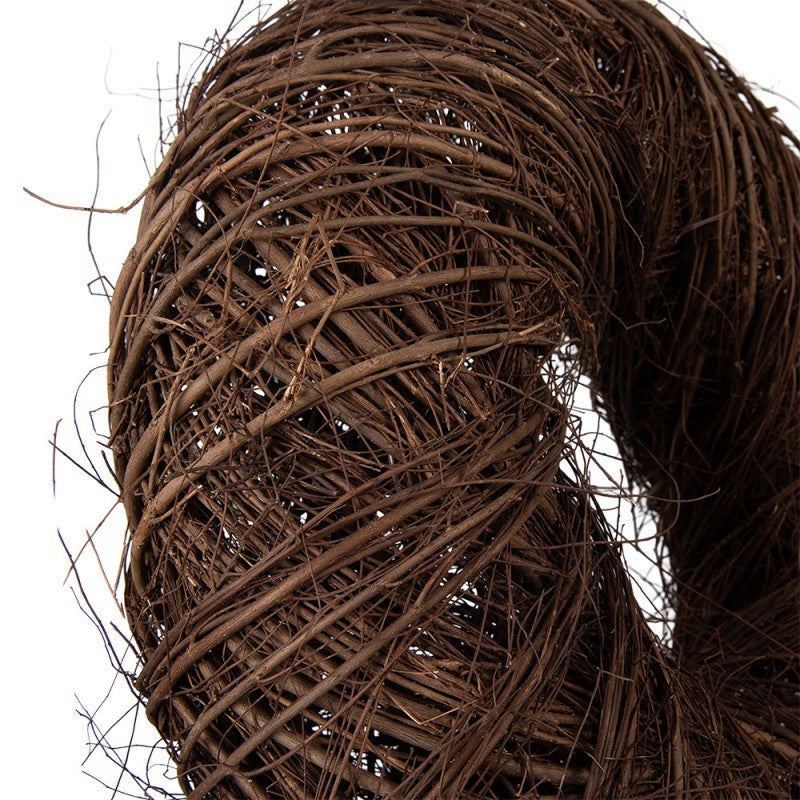 Clayre & Eef Rattan-Kranz Ø 60 cm Massiv – XXL Natur-Rattankranz Rohling (5RO0102L)