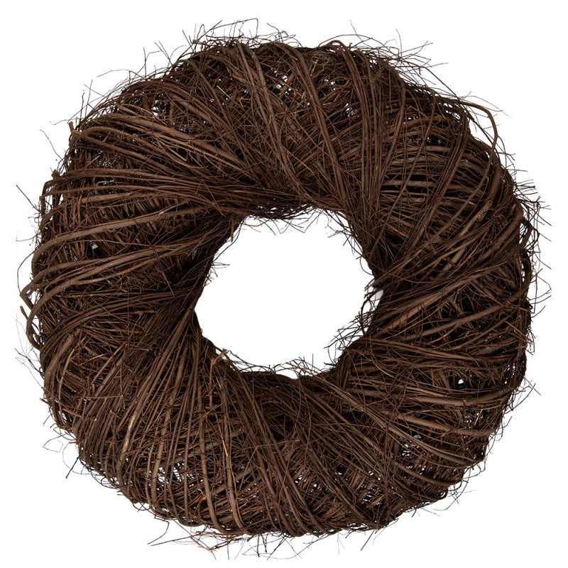 Clayre & Eef Rattan-Kranz Ø 60 cm Massiv – XXL Natur-Rattankranz Rohling (5RO0102L)