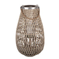 Rattan- & Weiden-Windlicht Amphorenform mit Glaseinsatz Naturbeige Ø 31x50 cm von Clayre & Eef (5RO0105M)