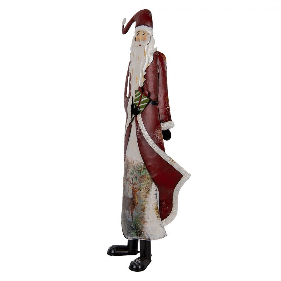 Clayre & Eef Metall-Standfigur „Weihnachtsmann Monumental“, 33x16x85 cm (5Y1317)