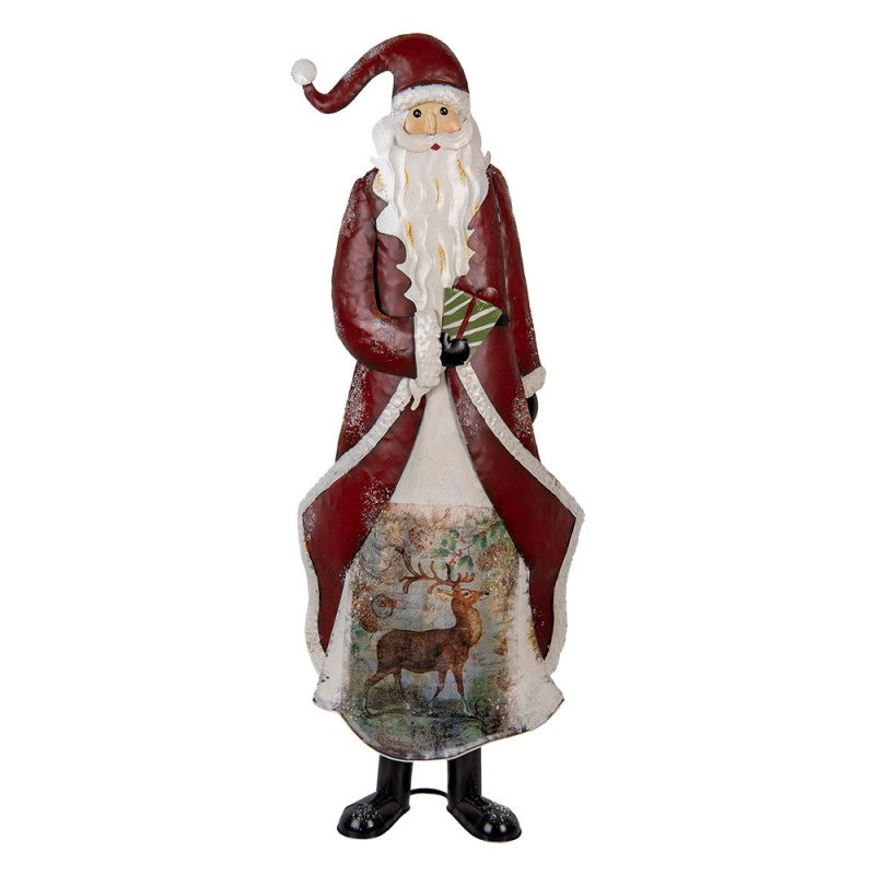 Clayre & Eef Metall-Standfigur „Weihnachtsmann Monumental“, 33x16x85 cm (5Y1317)