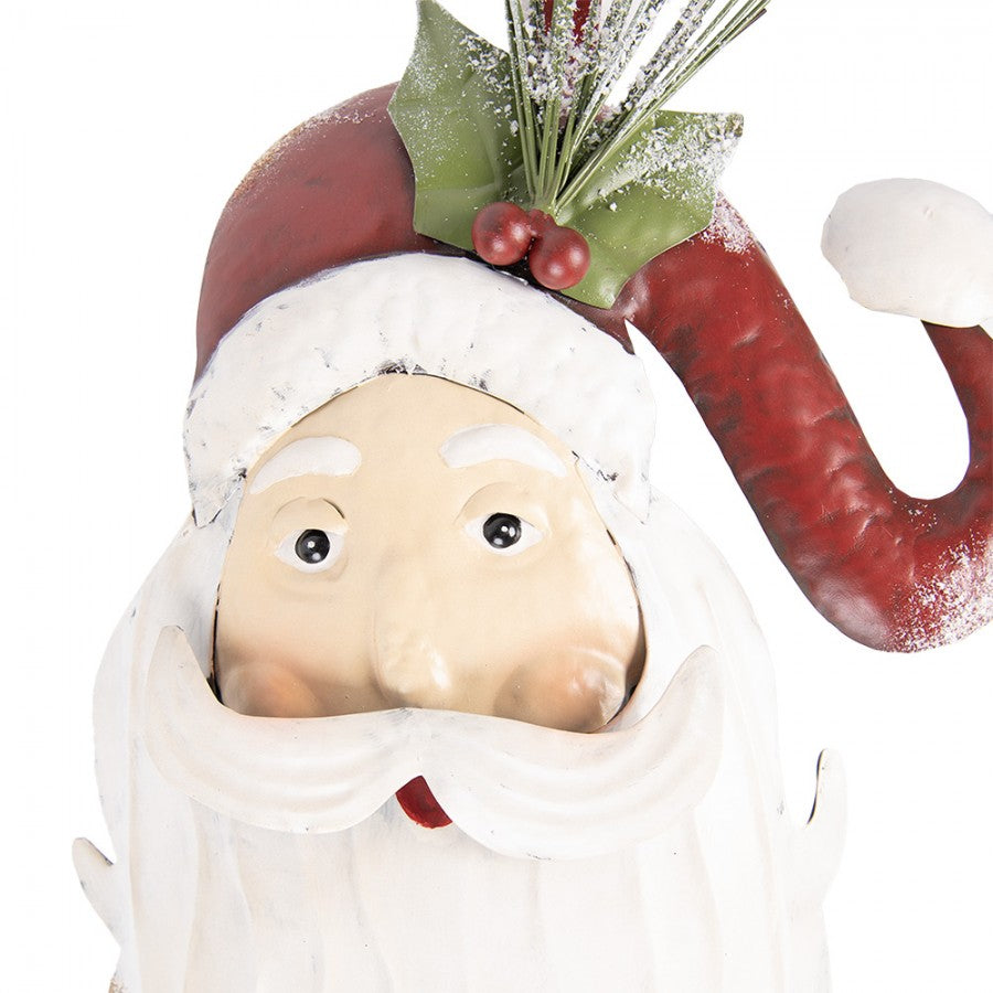 Clayre & Eef Metall-Wanddekoration „Weihnachtsmann Silhouette XXL“, 30x10x79 cm (5Y1318)