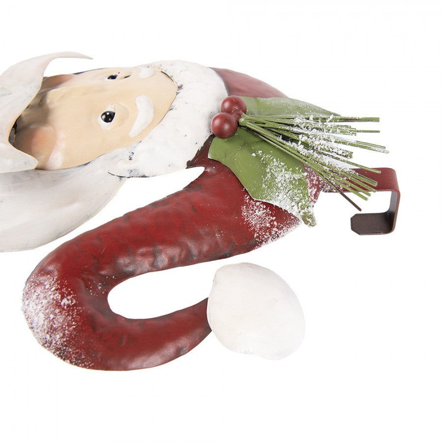 Clayre & Eef Metall-Wanddekoration „Weihnachtsmann Silhouette XXL“, 30x10x79 cm (5Y1318)