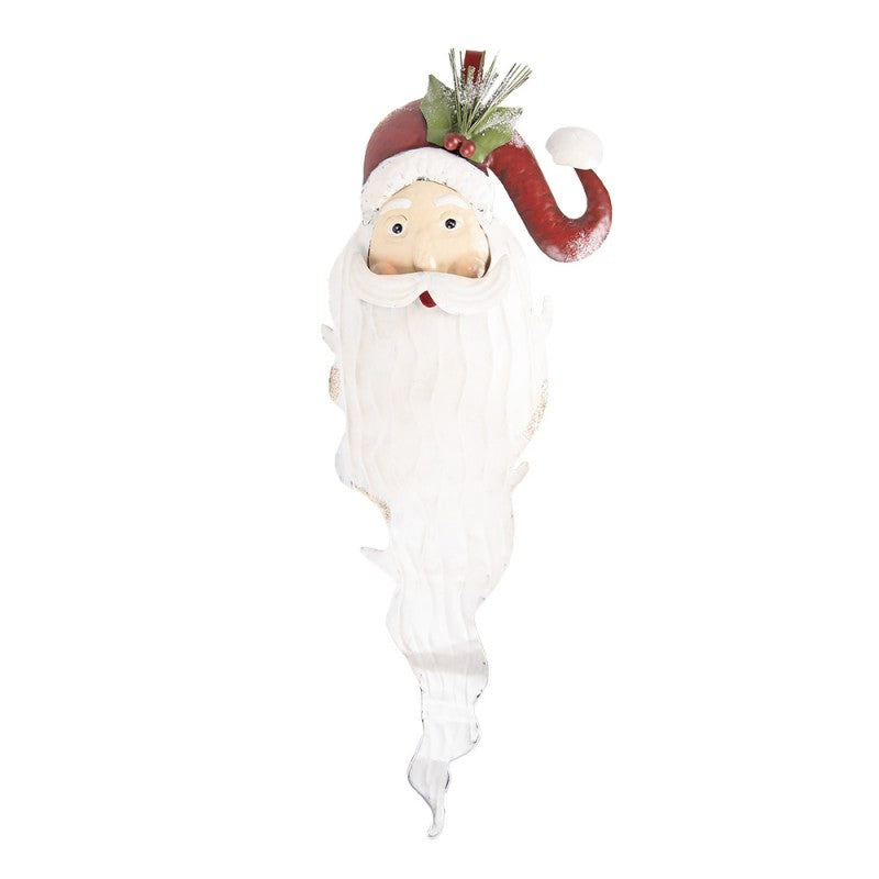 Clayre & Eef Metall-Wanddekoration „Weihnachtsmann Silhouette XXL“, 30x10x79 cm (5Y1318)