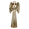 Metall-Dekorationsfigur Schutzengel mit Herz Blattgold-Optik 29x18x68 cm von Clayre & Eef (5Y1372)
