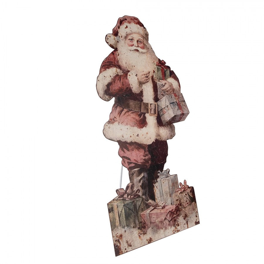 Clayre & Eef Metall „Weihnachtsmann Aufsteller“, 50x2x96 cm (5Y1421)