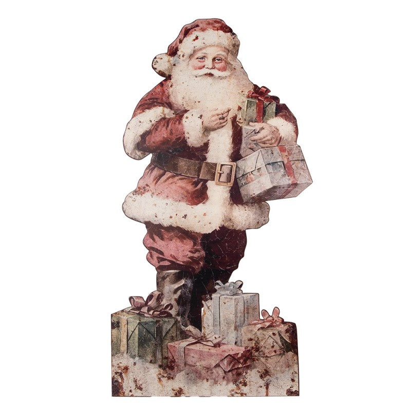 Clayre & Eef Metall „Weihnachtsmann Aufsteller“, 50x2x96 cm (5Y1421)