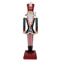Monumentale Weihnachtsfigur Nussknacker-Offizier Parade Rot-Grün Metall 37x31x134 cm von Clayre & Eef (5Y1461)