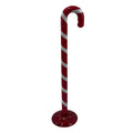 Weihnachtsdekoration Zuckerstange Metall stehend Rot Weiß Ø 18x72 cm von Clayre & Eef (5Y1486R)