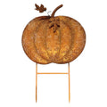 Halloween Gartenstecker Kürbis Metall Glitzer-Orange 48x3x72 cm von Clayre & Eef (5Y1488)