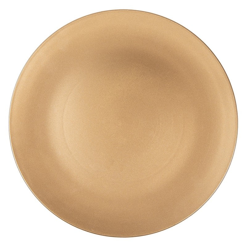 Platzteller Mattgold Rund Ø 33 cm Speiseteller Kuchenteller von Clayre & Eef (64602)