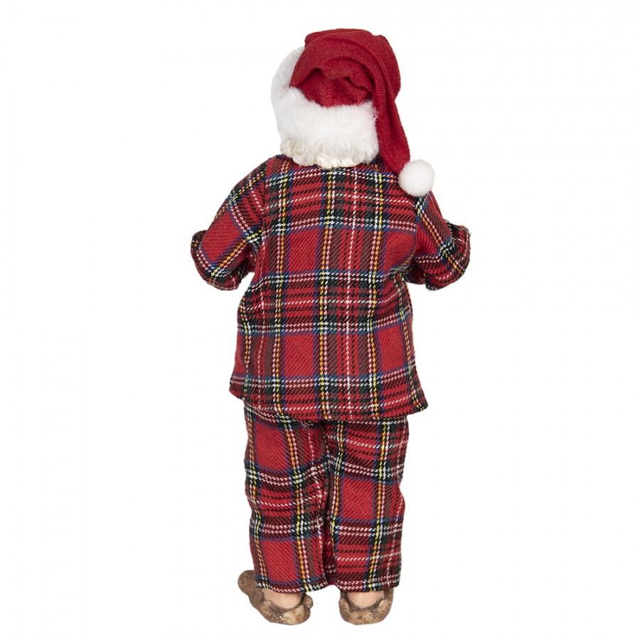 Clayre & Eef Textil-Weihnachtsmann im Schlafanzug“, 14x10x28 cm (64650)
