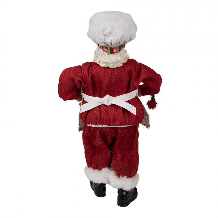 Clayre & Eef Textil-Weihnachtsmann „Weihnachtsbäckerei “, 16x8x28 cm (65216)