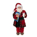 Clayre & Eef Textil-Weihnachtsmann „im Schlafanzug “, 16x8x28 cm (65222)