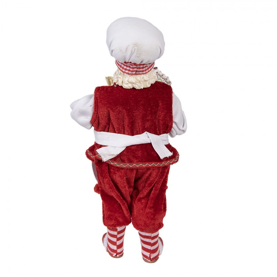 Clayre & Eef Textil-Weihnachtsmann „Festtag Deluxe“, 16x8x28 cm (65227)
