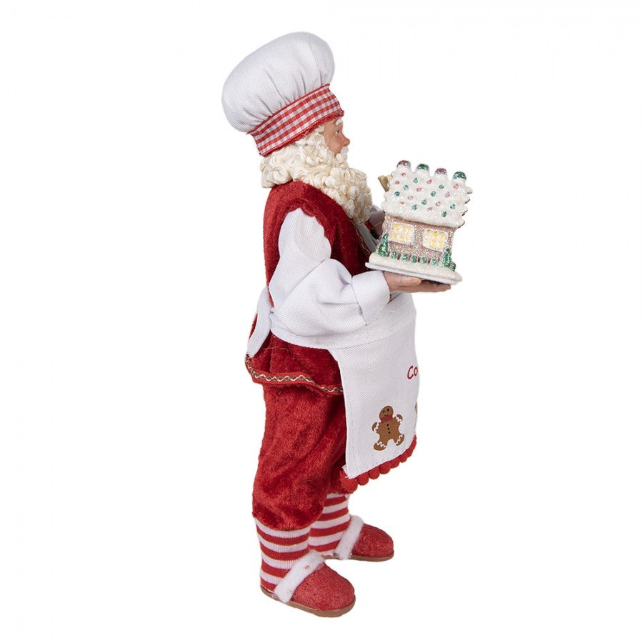 Clayre & Eef Textil-Weihnachtsmann „Festtag Deluxe“, 16x8x28 cm (65227)