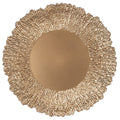 Platzteller Strahlen-Relief Gold Rund Ø 33 cm Speiseteller Kuchenteller von Clayre & Eef (65241)