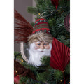 Clayre & Eef Dekohänger „Weihnachtsmann-Kopf XXL“ in Rot-Weiß, 10x9x28 cm (65267)