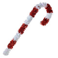 Weihnachtsdekoration Zuckerstange XXL Lametta Rot Weiß 26x7x95 cm von Clayre & Eef (65472M)