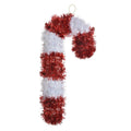 Weihnachtsdekoration Zuckerstange XL Lametta Rot Weiß 18x3x36 cm von Clayre & Eef (65474)