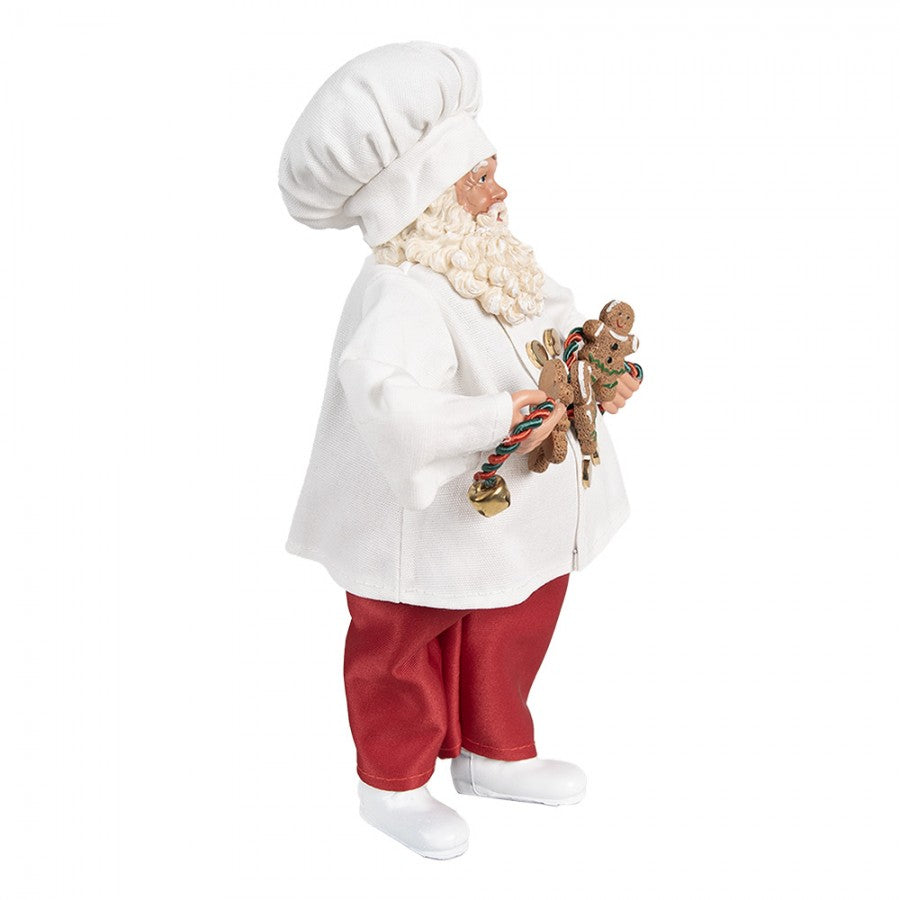 Clayre & Eef Textil-Weihnachtsmann „Weihnachtsbäckerei mit Lebkuchen-Männern“, 17x12x27 cm (65585)