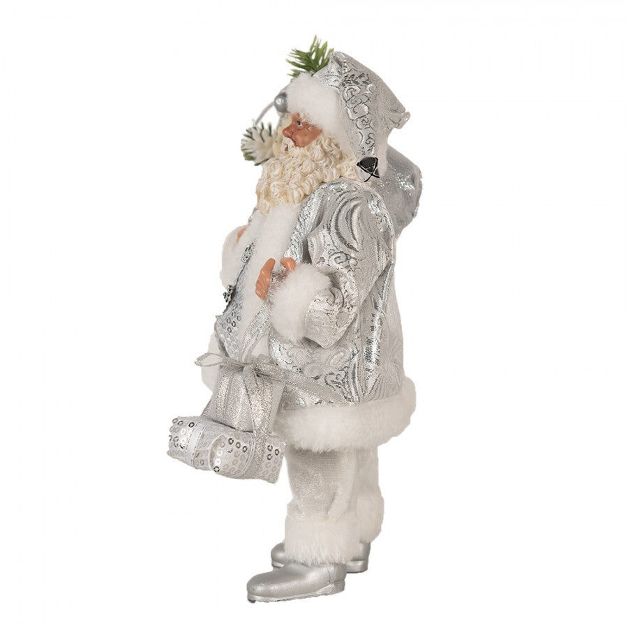Clayre & Eef Textil-Weihnachtsmann „Voller Gabensack“, 18x11x28 cm (65587)