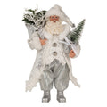 Clayre & Eef Textil-Weihnachtsmann „Waldweihnacht mit Geschenkesack“, 16x10x27 cm (65591)