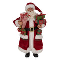 Clayre & Eef Textil-Weihnachtsmann „Im Roten Pelzmantel“, 16x10x27 cm (65594)