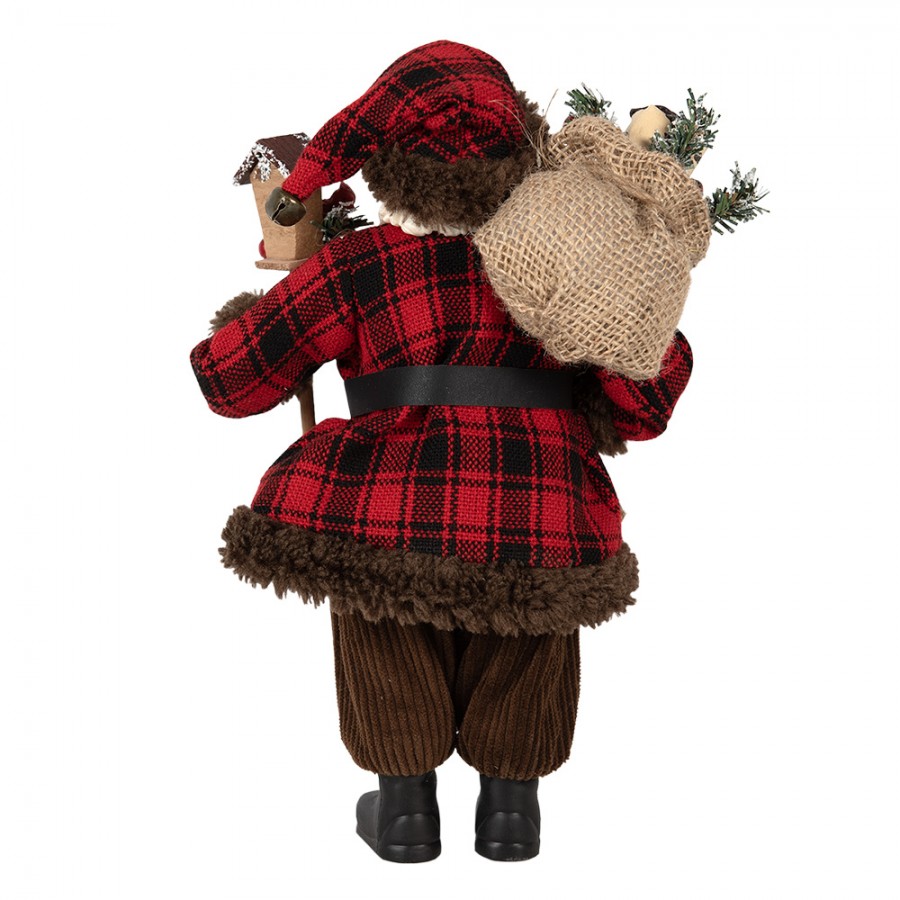 Clayre & Eef Textil-Weihnachtsmann „Mit Geschenken“, 18x10x27 cm (65595)