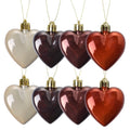 Clayre & Eef Christbaumanhänger 8er-Set „Herzförmig-Silhouette“ aus Kunststoff in Weiß-Silber, 5x1x5 cm (65615)