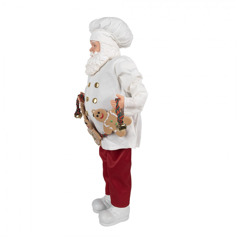 Clayre & Eef Textil-Weihnachtsmann - Bäcker Weihnachtsbäckerei Gingerbread Lebkuchenmann 27x13x50 cm (65628)