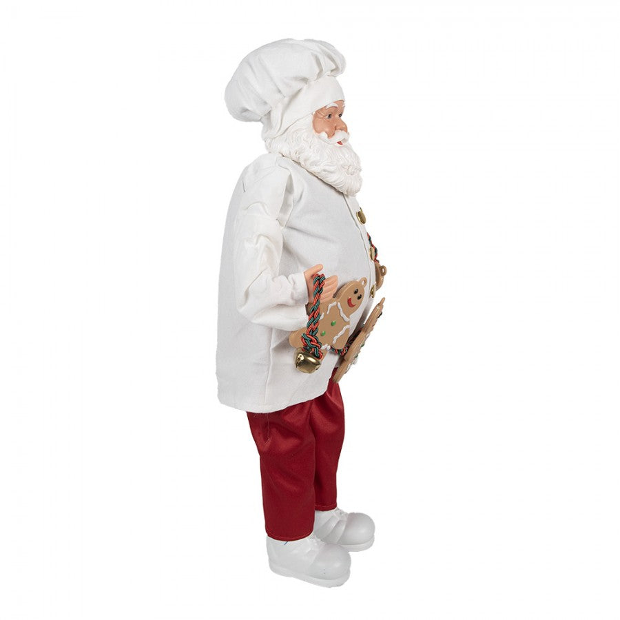 Clayre & Eef Textil-Weihnachtsmann - Bäcker Weihnachtsbäckerei Gingerbread Lebkuchenmann 27x13x50 cm (65628)