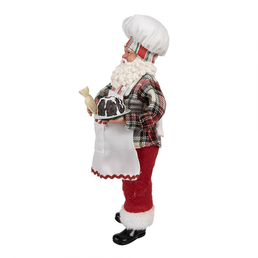 Clayre & Eef Textil-Weihnachtsmann „in der Weihnachtsbäckerei“, 16x9x28 cm (65629)