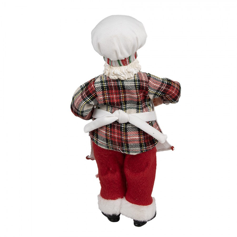 Clayre & Eef Textil-Weihnachtsmann „in der Weihnachtsbäckerei“, 16x9x28 cm (65629)