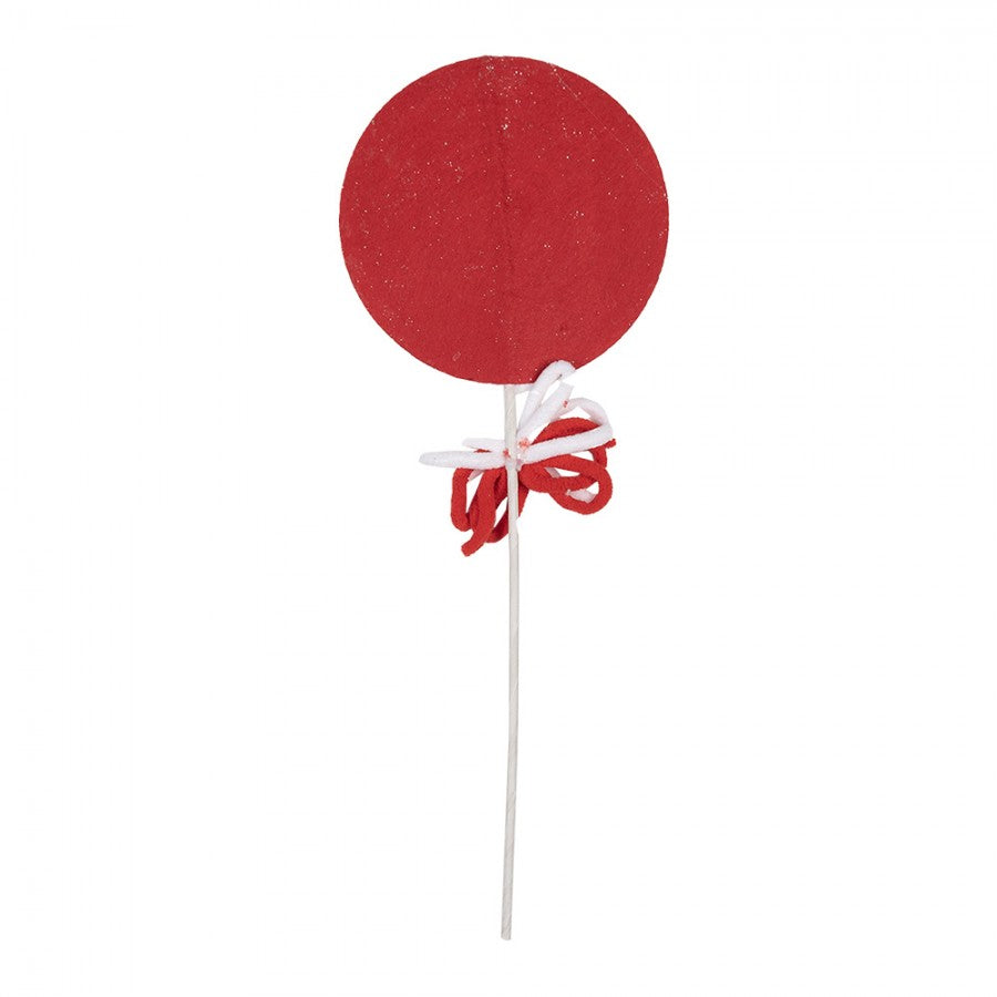 Weihnachtsdekoration Lollypop Lutscher Dekostecker Candy Swirl Rot Weiß 15x1x41 cm von Clayre & Eef (65853)