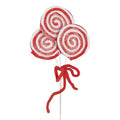 Weihnachtsdekoration Lollypop Dekostecker 3er-Bouquet Lutscher Rot Weiß 15x1x30 cm von Clayre & Eef (65854)