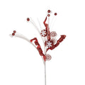 Weihnachtsdekoration Lollypop Dekozweig Candy Burst Glitzer Rot Weiß 15x3x42 cm von Clayre & Eef (65866)