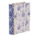 Buchbox Aufbewahrungsbox Buchattrappe Chinoiserie Blüten Weiß Blau Karton 17x14x5 cm von Clayre & Eef (66014)