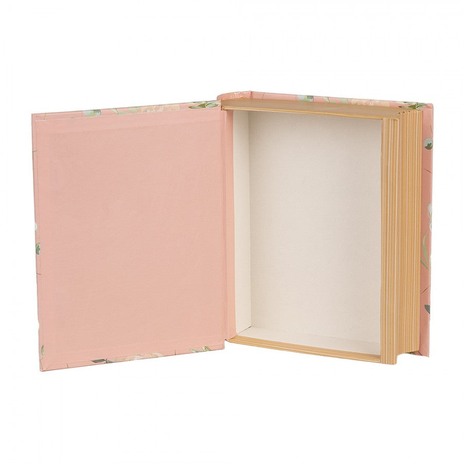 Buchbox Aufbewahrungsbox Buchattrappe Hochzeit Happily Ever After Rosa Karton 17x14x5 cm von Clayre & Eef (66018)
