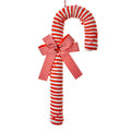 Weihnachtsdekoration Zuckerstange XL Schleife Schmuckstein Rot Weiß 12x4x36 cm von Clayre & Eef (66102M)