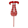 Weihnachtsdeko Stecker Wichtelbeine Norwegermuster Rot-Weiß 19x4x50 cm von Clayre & Eef (66193)