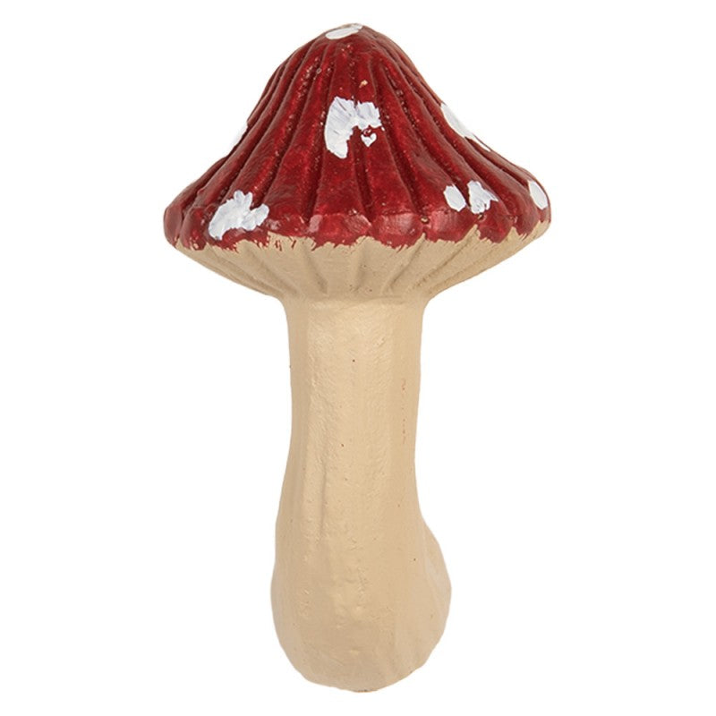 Polyresin-Möbelknauf Fliegenpilz Rot-Beige 3x4x6 cm von Clayre & Eef (66263)