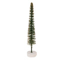 Deko-Weihnachtsbaum Bottlebrush mit Holzfuß & Glitzer Grün Ø 5x25 cm von Clayre & Eef (66315GR)
