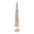 Deko-Weihnachtsbaum Bottlebrush mit Holzfuß & Glitzer Beige Ø 6x30 cm von Clayre & Eef (66316BE)
