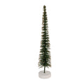 Deko-Weihnachtsbaum Bottlebrush mit Holzfuß & Glitzer Grün Ø 6x30 cm von Clayre & Eef (66316GR)