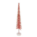 Deko-Weihnachtsbaum Bottlebrush mit Holzfuß & Glitzer Rosa Ø 8x40 cm von Clayre & Eef (66317P)