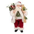 Clayre & Eef Textil-Weihnachtsmann „Nostalgie Klassik mit Skie“, 16x13x27 cm (66356)