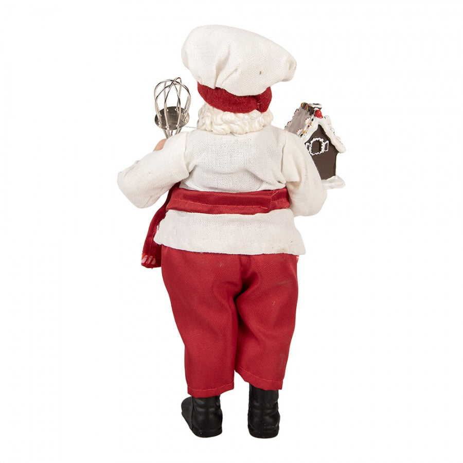 Clayre & Eef Textil-Weihnachtsmann „Weihnachtsbäckerei“, 16x9x26 cm (66358)
